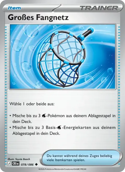 Großes Fangnetz 078/086 Wachsendes Chaos (CRI) Pokémon-Karte (Near Mint)