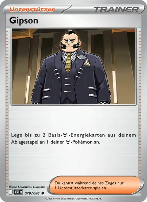 Gipson 079/086 Wachsendes Chaos (CRI) Pokémon-Karte (Near Mint)