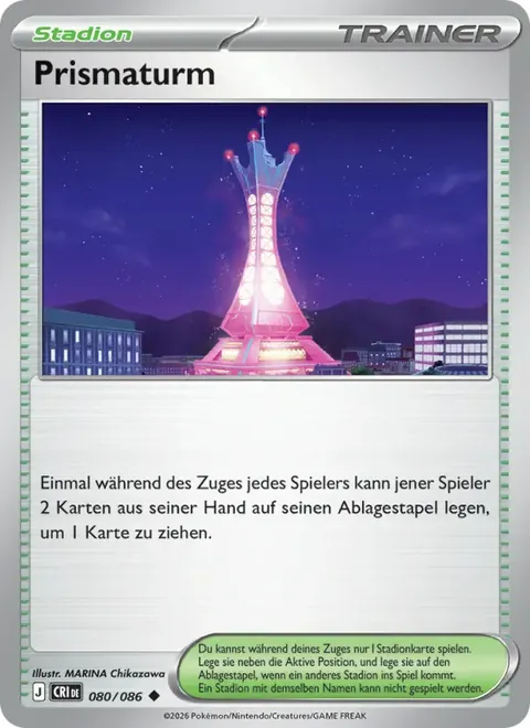 Prismaturm 080/086 Wachsendes Chaos (CRI) Pokémon-Karte (Near Mint)