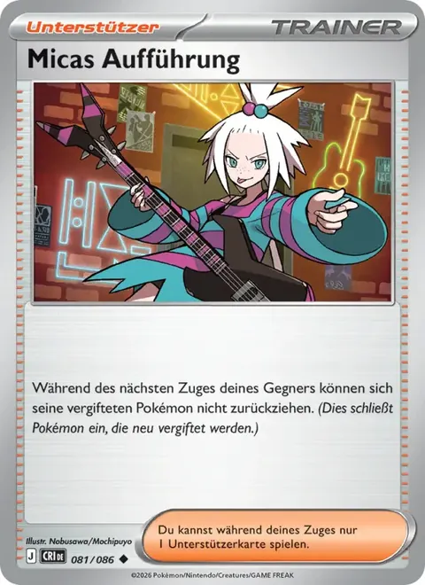 Micas Aufführung 081/086 Wachsendes Chaos (CRI) Pokémon-Karte (Near Mint)