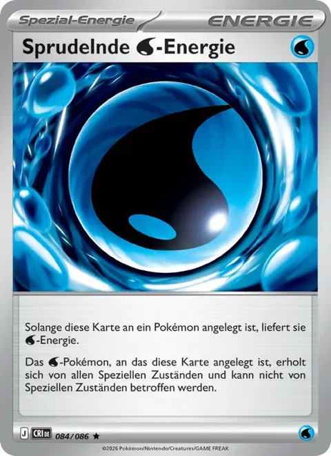 Sprudelnde Water-Energie 084/086 Wachsendes Chaos (CRI) Pokémon-Karte (Near Mint)