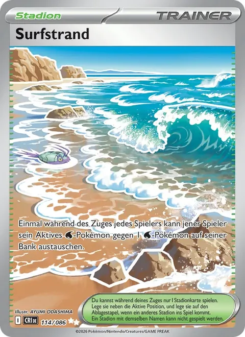 Surfstrand 114/086 Wachsendes Chaos (CRI) Pokémon-Karte (Near Mint)