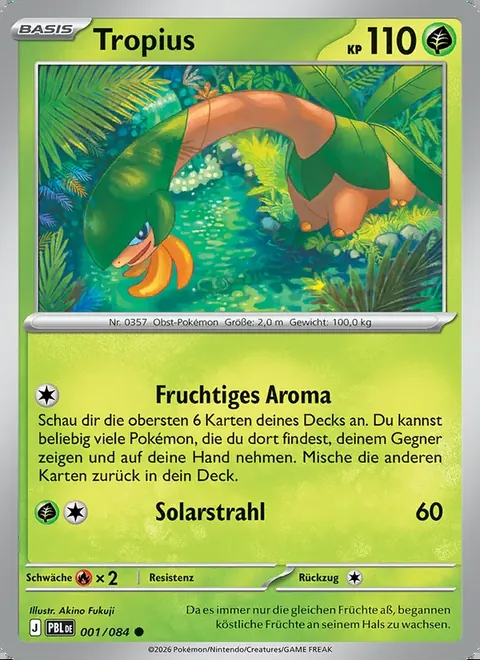 Tropius 001/084 Dunkelnacht (PBL) Pokémon-Karte (Near Mint)
