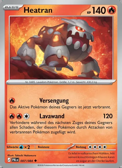 Heatran 007/084 Dunkelnacht (PBL) Pokémon-Karte (Near Mint)