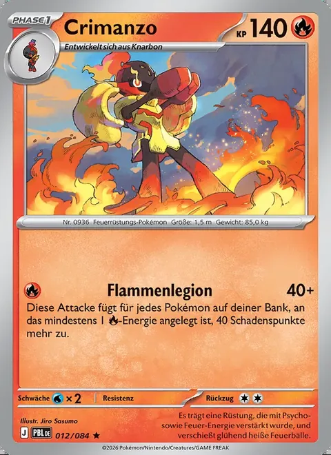 Crimanzo 012/084 Dunkelnacht (PBL) Pokémon-Karte (Near Mint)