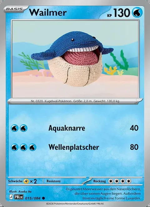 Wailmer 015/084 Dunkelnacht (PBL) Pokémon-Karte (Near Mint)