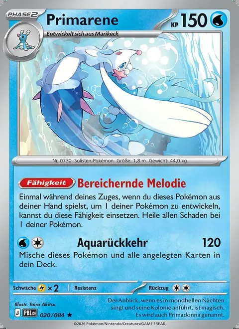 Primarene 020/084 Dunkelnacht (PBL) Pokémon-Karte (Near Mint)
