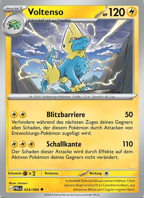 Voltenso 024/084 Dunkelnacht (PBL) Pokémon-Karte (Near Mint)
