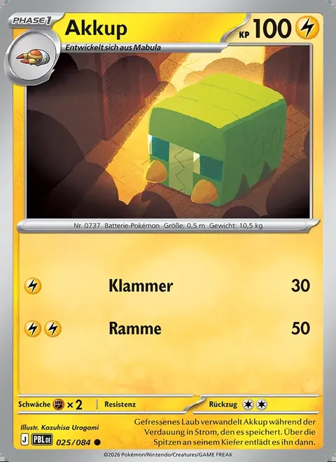 Akkup 025/084 Dunkelnacht (PBL) Pokémon-Karte (Near Mint)