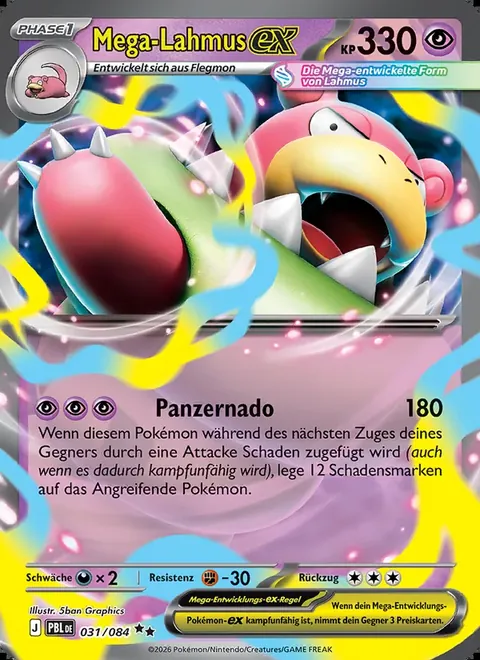 Mega-Lahmus-ex 031/084 Dunkelnacht (PBL) Pokémon-Karte (Near Mint)