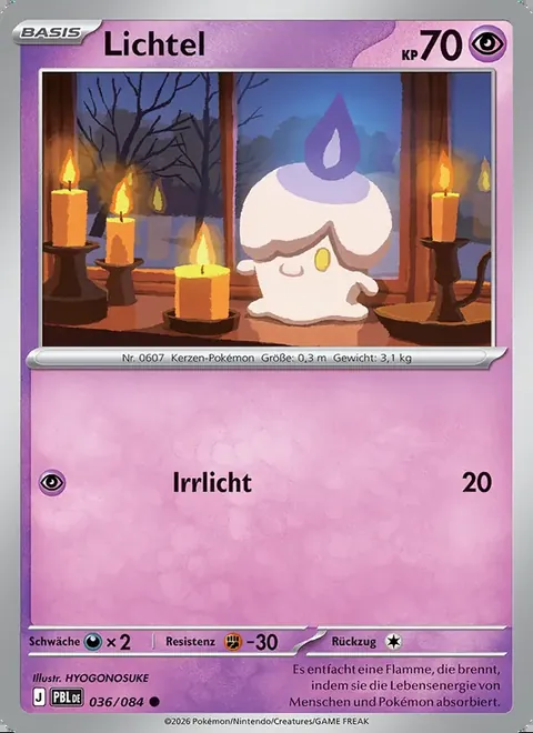 Lichtel 036/084 Dunkelnacht (PBL) Pokémon-Karte (Near Mint)