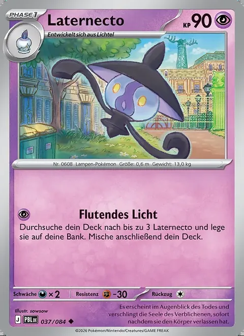 Laternecto 037/084 Dunkelnacht (PBL) Pokémon-Karte (Near Mint)