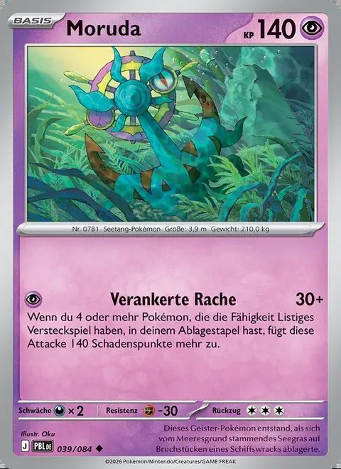 Moruda 039/084 Dunkelnacht (PBL) Pokémon-Karte (Near Mint)