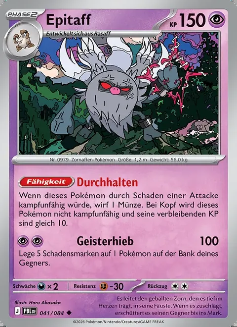 Epitaff 041/084 Dunkelnacht (PBL) Pokémon-Karte (Near Mint)