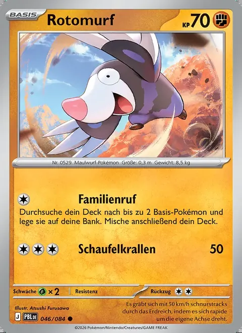 Rotomurf 046/084 Dunkelnacht (PBL) Pokémon-Karte (Near Mint)