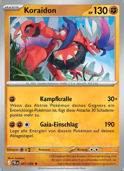 Koraidon 047/084 Dunkelnacht (PBL) Pokémon-Karte (Near Mint)