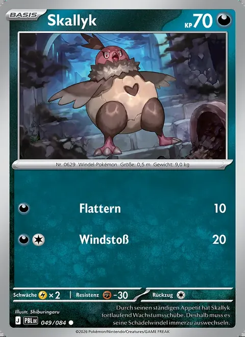 Skallyk 049/084 Dunkelnacht (PBL) Pokémon-Karte (Near Mint)