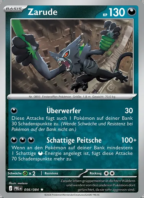 Zarude 056/084 Dunkelnacht (PBL) Pokémon-Karte (Near Mint)