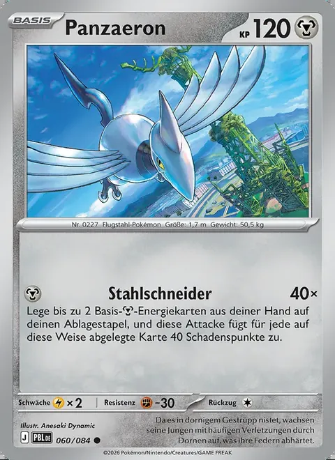 Panzaeron 060/084 Dunkelnacht (PBL) Pokémon-Karte (Near Mint)