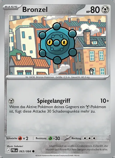 Bronzel 063/084 Dunkelnacht (PBL) Pokémon-Karte (Near Mint)