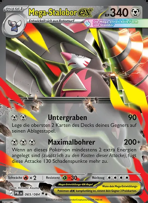 Mega-Stalobor-ex 065/084 Dunkelnacht (PBL) Pokémon-Karte (Near Mint)