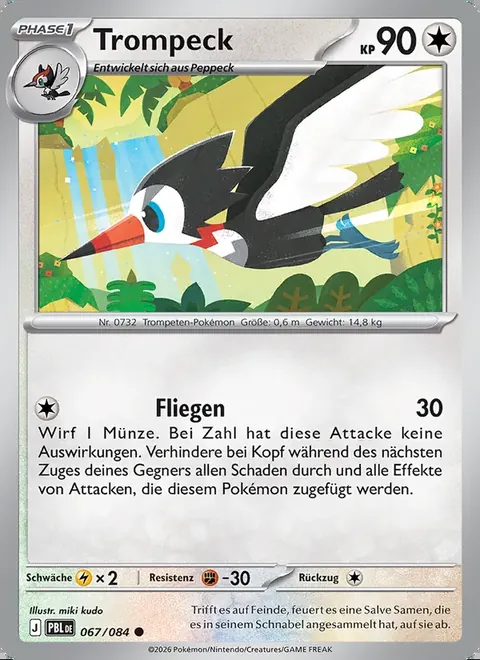 Trompeck 067/084 Dunkelnacht (PBL) Pokémon-Karte (Near Mint)