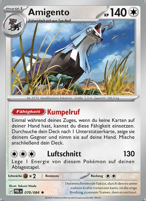 Amigento 070/084 Dunkelnacht (PBL) Pokémon-Karte (Near Mint)