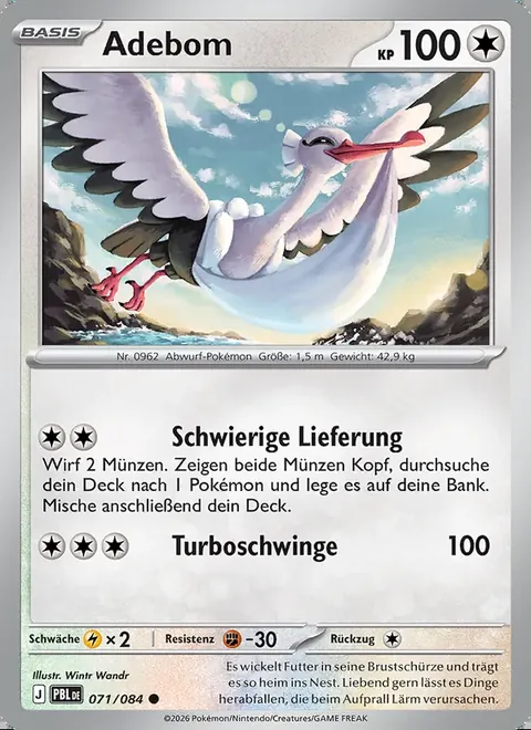 Adebom 071/084 Dunkelnacht (PBL) Pokémon-Karte (Near Mint)