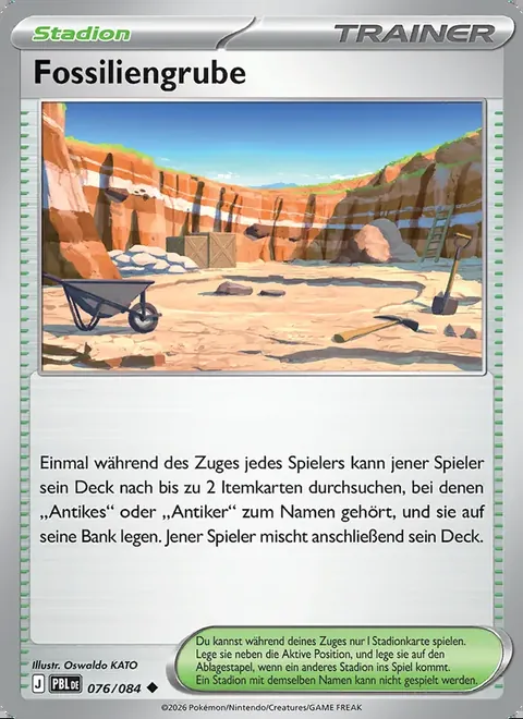 Fossiliengrube 076/084 Dunkelnacht (PBL) Pokémon-Karte (Near Mint)