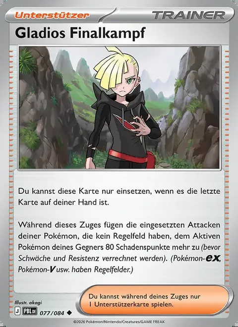 Gladios Finalkampf 077/084 Dunkelnacht (PBL) Pokémon-Karte (Near Mint)