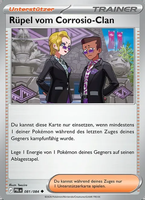 Rüpel vom Corrosio-Clan 081/084 Dunkelnacht (PBL) Pokémon-Karte (Near Mint)