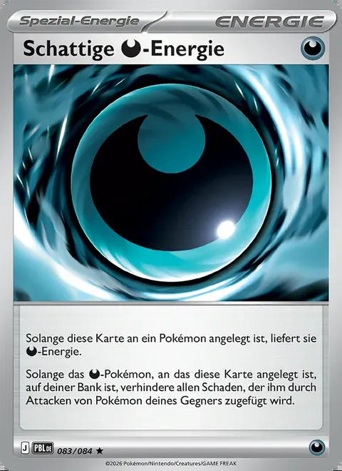 Schattige Darkness-Energie 083/084 Dunkelnacht (PBL) Pokémon-Karte (Near Mint)