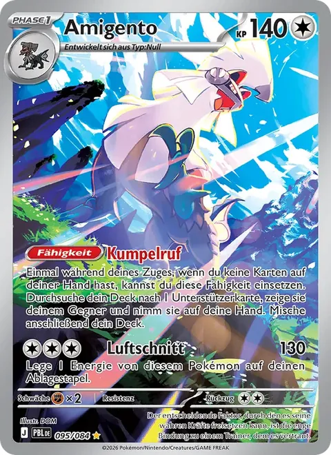 Amigento 095/084 Dunkelnacht (PBL) Pokémon-Karte (Near Mint)