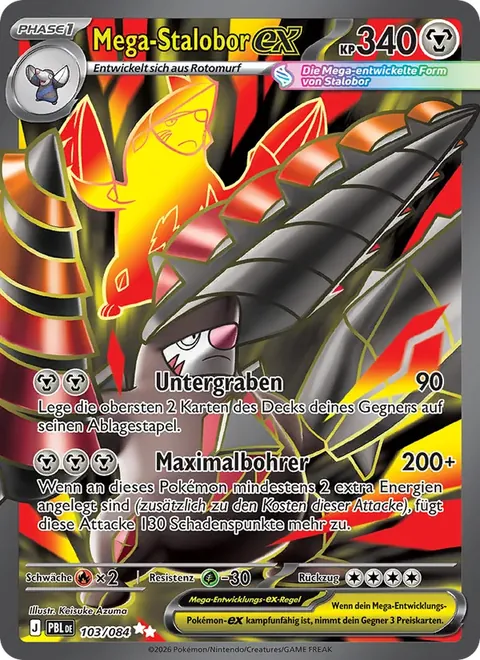 Mega-Stalobor-ex 103/084 Dunkelnacht (PBL) Pokémon-Karte (Near Mint)