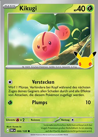 Kikugi 006/128 30 Jahre (30C) Pokémon-Karte (Near Mint)