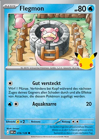 Flegmon 016/128 30 Jahre (30C) Pokémon-Karte (Near Mint)