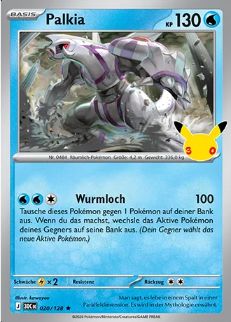 Palkia 020/128 30 Jahre (30C) Pokémon-Karte (Near Mint)