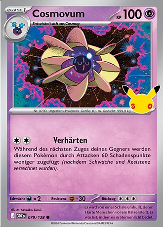 Cosmovum 079/128 30 Jahre (30C) Pokémon-Karte (Near Mint)