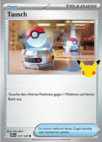 Tausch 127/128 30 Jahre (30C) Pokémon-Karte (Near Mint)