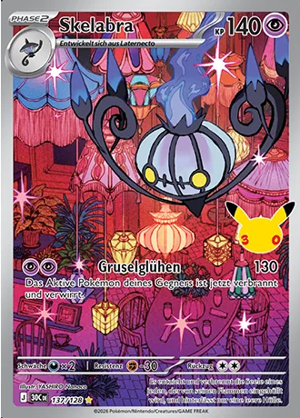 Skelabra 137/128 30 Jahre (30C) Pokémon-Karte (Near Mint)