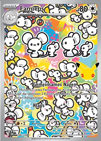 Famieps 146/128 30 Jahre (30C) Pokémon-Karte (Near Mint)