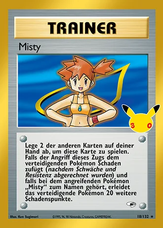 Misty 18/132 30 Jahre: Klassische Sammlung Pokémon-Karte (Near Mint)