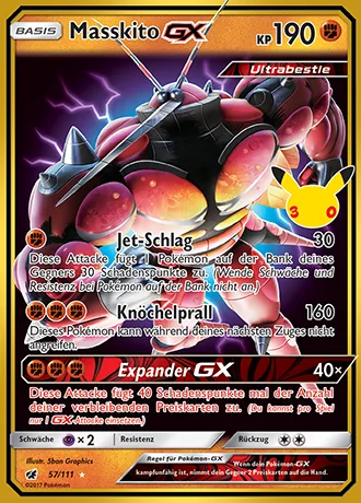 Masskito GX 57/111 30 Jahre: Klassische Sammlung Pokémon-Karte (Near Mint)