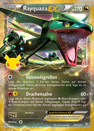 Rayquaza EX 85/124 30 Jahre: Klassische Sammlung Pokémon-Karte (Near Mint)