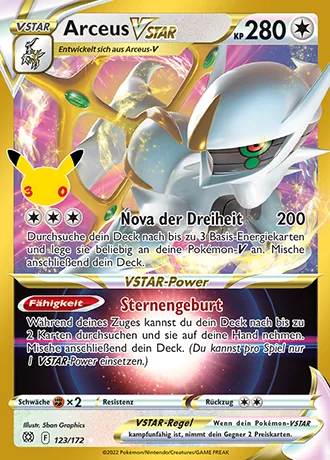 Arceus-VSTAR 123/172 30 Jahre: Klassische Sammlung Pokémon-Karte (Near Mint)