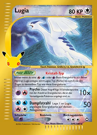 Lugia 149/147 30 Jahre: Klassische Sammlung Pokémon-Karte (Near Mint)