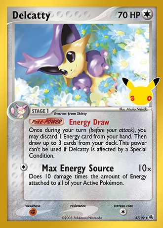 Delcatty 5/109 30th Classic Collection Pokémon card (Near Mint)