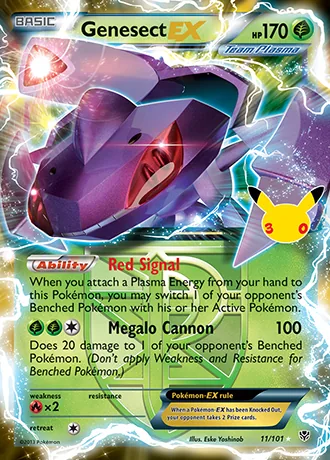 Genesect EX 11/101 30th Classic Collection Pokémon card (Near Mint)