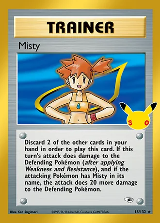 Misty 18/132 30th Classic Collection Pokémon card (Near Mint)