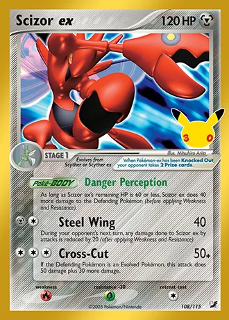 Scizor ex 108/115 30th Classic Collection Pokémon card (Near Mint)